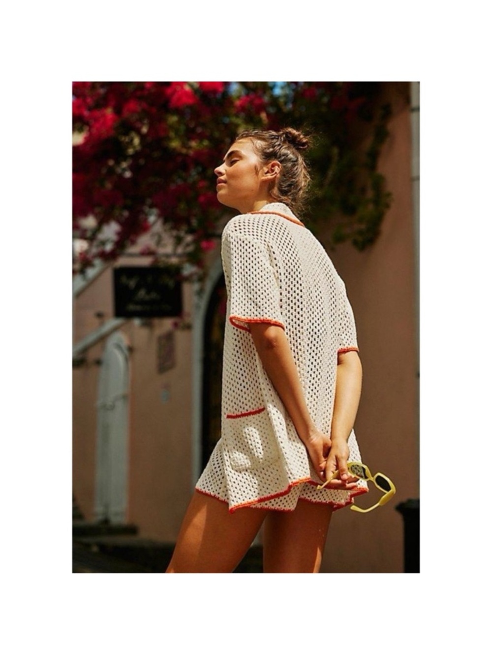 NWT Free People Cabana Crochet Knit Two-Piece Shorts Set Cream Small - Picture 13 of 15